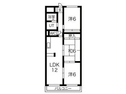 VIA EMILIA(3LDK/6階)の間取り写真