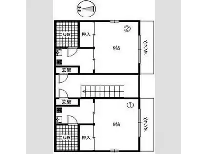 コート紙町VII(1K/3階)の間取り写真