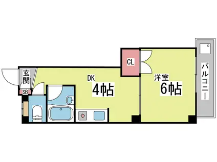 マンションソアーベ(1DK/3階)の間取り写真