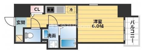 BONNY(1K/3階)の間取り写真