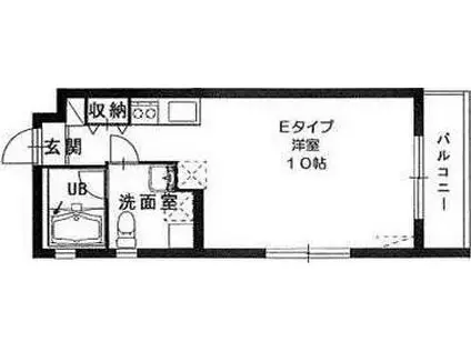 フェリスMK(ワンルーム/1階)の間取り写真