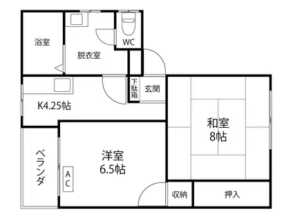SSビル(2K/2階)の間取り写真