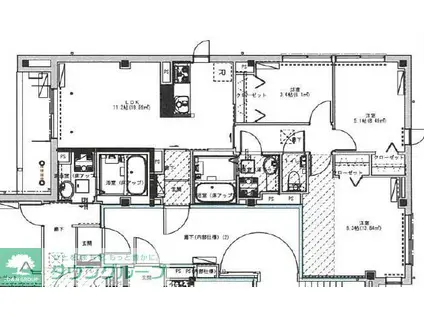 JOS RESIDENCE 高田馬場(3LDK/2階)の間取り写真