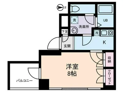 小宮ビル(1K/10階)の間取り写真