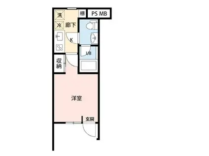 リーフコート(1K/1階)の間取り写真