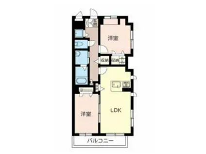 エソール(2LDK/3階)の間取り写真