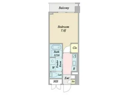 COZY川名本町(1K/3階)の間取り写真
