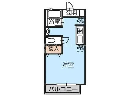 カーサ牧之原(ワンルーム/2階)の間取り写真