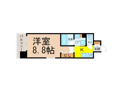 エスペランサ上前津(1K/5階)の間取り写真