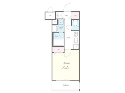 グランレーヴ東尾久(1K/5階)の間取り写真