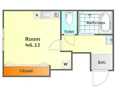 アイコート経堂(ワンルーム/1階)の間取り写真