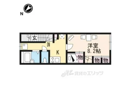 レオパレスAOI(1K/2階)の間取り写真