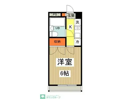 メゾンピリカ(1K/3階)の間取り写真