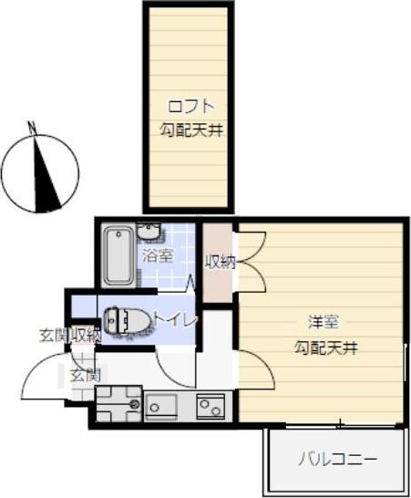 ジュネス城北新町II(1K/3階)の間取り写真
