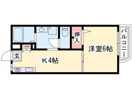 マックスマイシャトウ(1K/1階)の間取り写真