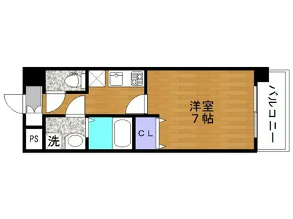 フォレストガーデン今福鶴見IV(1K/7階)の間取り写真