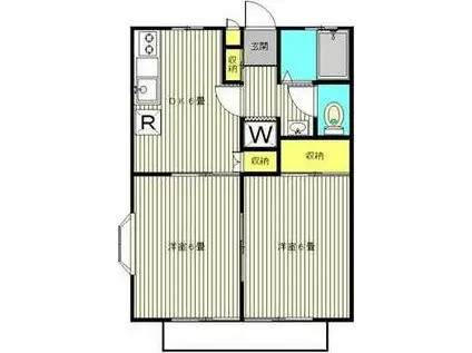 パークアベニューITO I(2DK/2階)の間取り写真