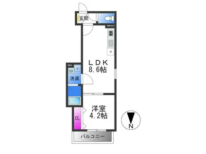 グラン ロイヤル(1LDK/3階)の間取り写真