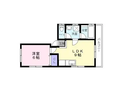WINZ COURT(1LDK/3階)の間取り写真