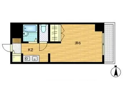 YOKE・II(1K/4階)の間取り写真