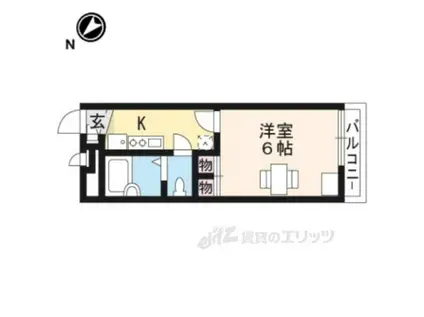 レオパレスグランブル(1K/1階)の間取り写真