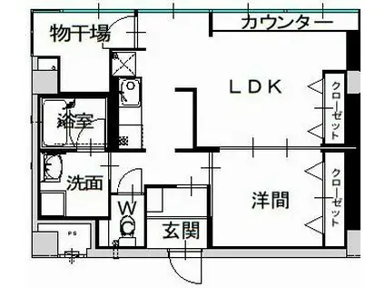 HIトピア藤枝(1LDK/3階)の間取り写真