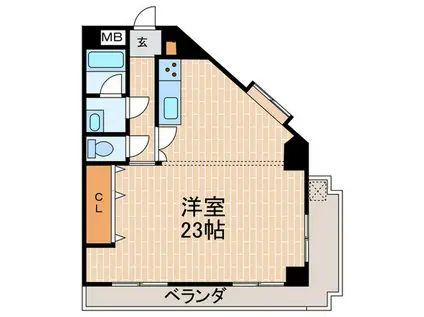 クレドール垂水II(ワンルーム/3階)の間取り写真