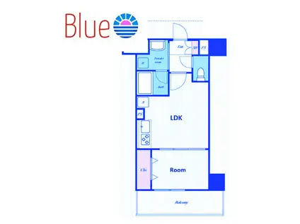 GEMINOS CHIGASAKI(1LDK/7階)の間取り写真