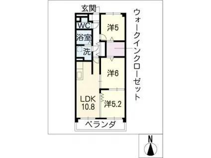 パレス・イズミヤ(3LDK/4階)の間取り写真