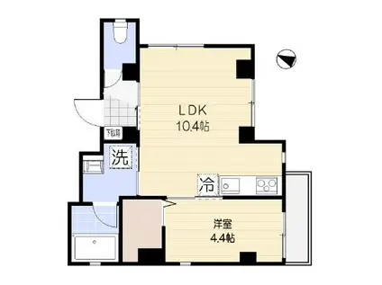 M´S 武蔵小山(1LDK/3階)の間取り写真