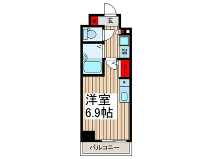 アンセラジオ新越谷(ワンルーム/11階)の間取り写真