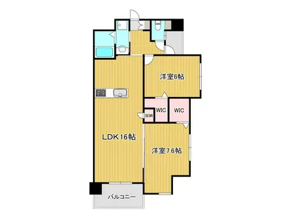 T THE STYLE(2LDK/5階)の間取り写真