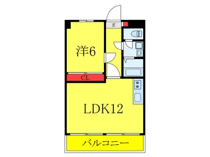 メゾン・ベルジュ(1LDK/5階)の間取り写真