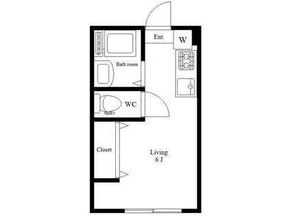 SPROUT(ワンルーム/4階)の間取り写真