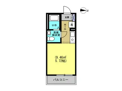 OCレジデンス川崎(ワンルーム/2階)の間取り写真