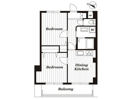 朝日プラザ上板橋(2DK/5階)の間取り写真