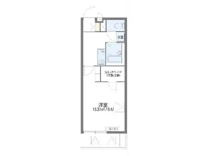レオパレス博多豊II(1K/3階)の間取り写真