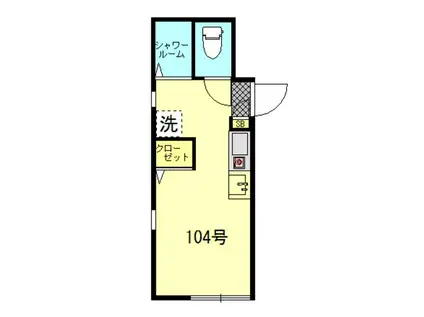 潮見テラス(ワンルーム/1階)の間取り写真