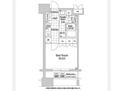 エルスタンザ恵比寿(1K/14階)の間取り写真