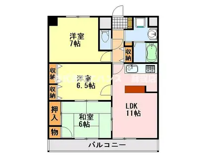 ロイヤルクレストOG(3LDK/8階)の間取り写真