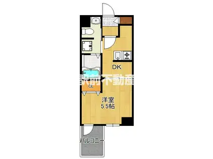 MODERN PALAZZO大濠PORTO(1DK/8階)の間取り写真