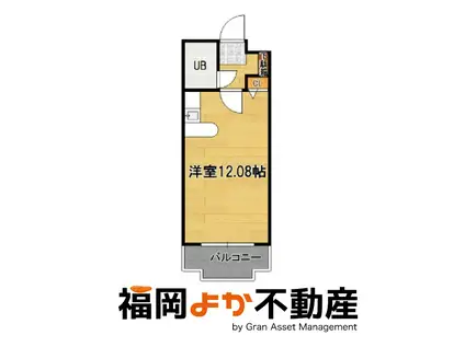 シティーガーデン奈良屋(ワンルーム/8階)の間取り写真