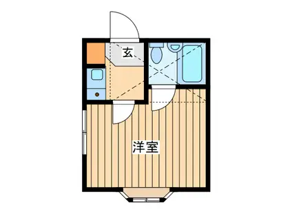 ネオプラザ三ツ沢(1K/2階)の間取り写真