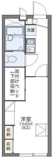 レオパレスフルハウス(1K/1階)の間取り写真