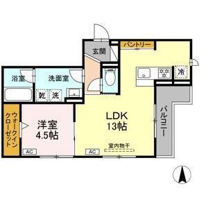 AVGI新瑞橋(1LDK/2階)の間取り写真