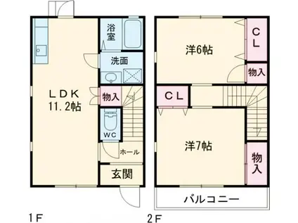 スペランツァ(2LDK/1階)の間取り写真