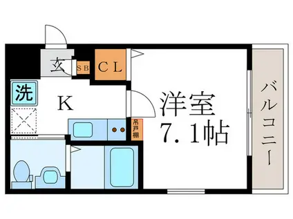 NEXT LIFE三条御前(1K/1階)の間取り写真
