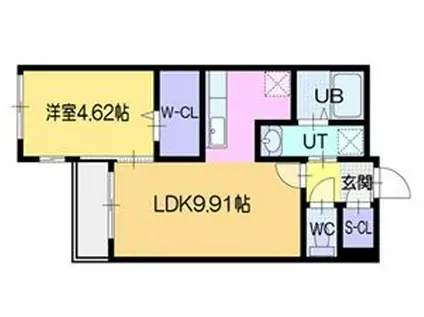 SーRESIDENCE元町ALECTRA(1LDK/4階)の間取り写真