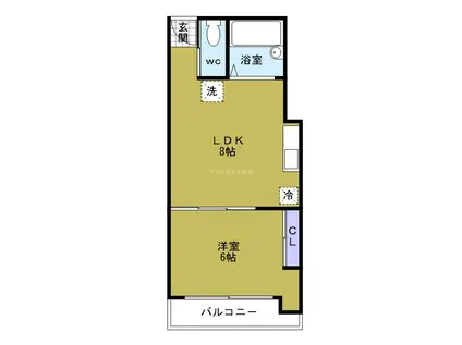 三和ビル(1LDK/3階)の間取り写真