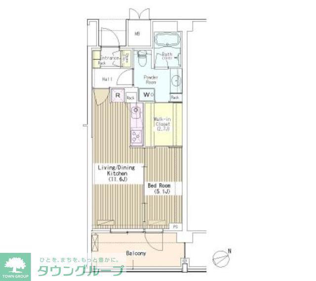 マチュリティ小石川(1LDK/3階)の間取り写真
